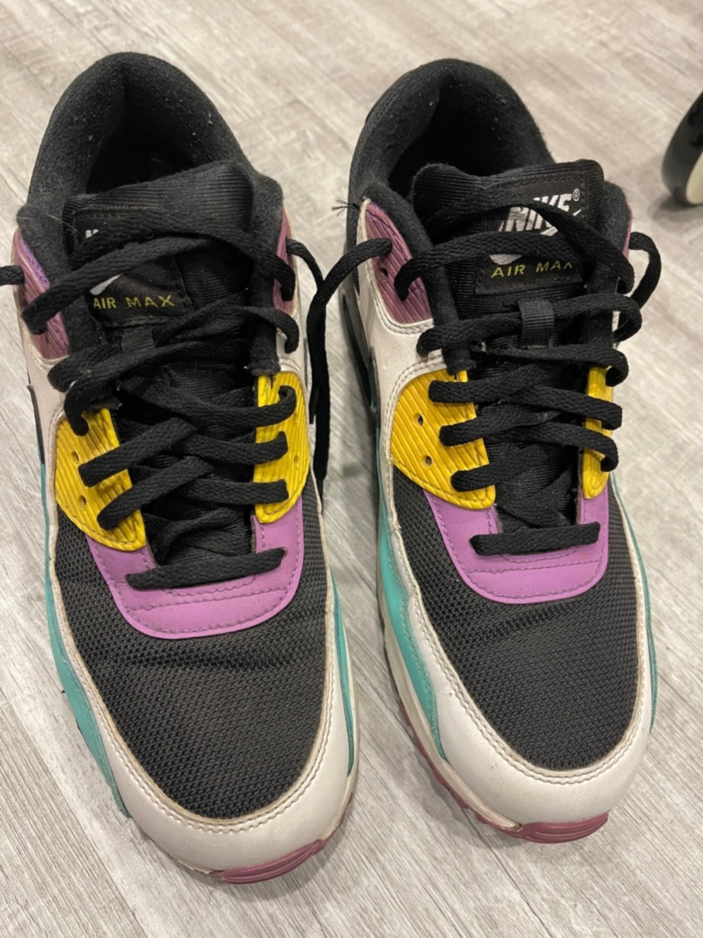 Nike Multicolor Air Max Sneakers in Black, Purple, Yellow & Teal
